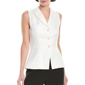 NWT Jason Wu Ivory Sleeveless Peplum Vest Size 4